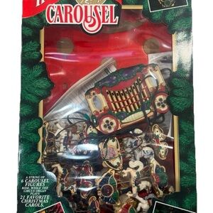 VTG Mr. Christmas Musical Carousel Calliope 6 Horse 21 Carols Music & Lights